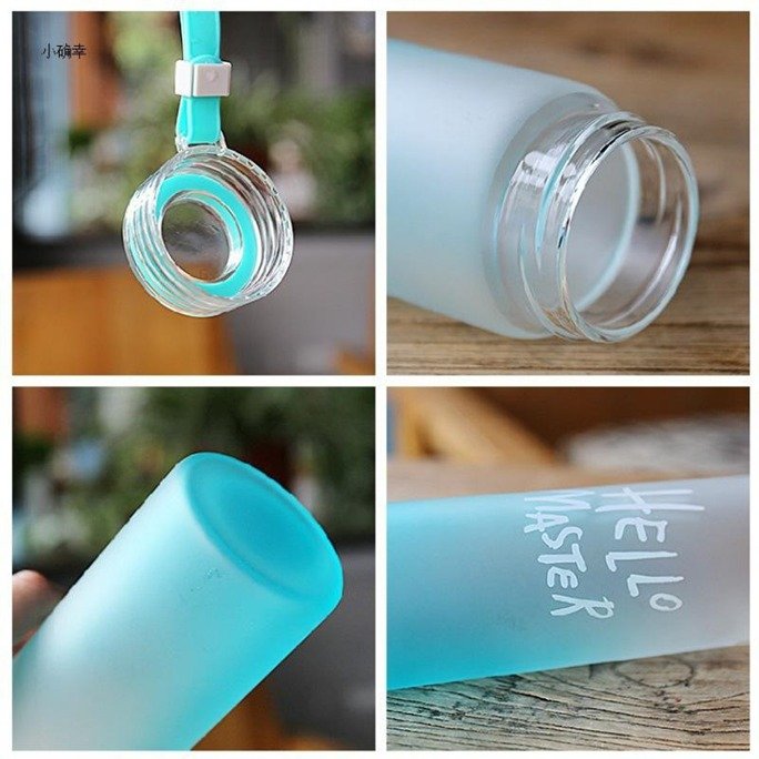 Hello Master Bottle Glass Body Silicone Sleeve Leak Proof Cap